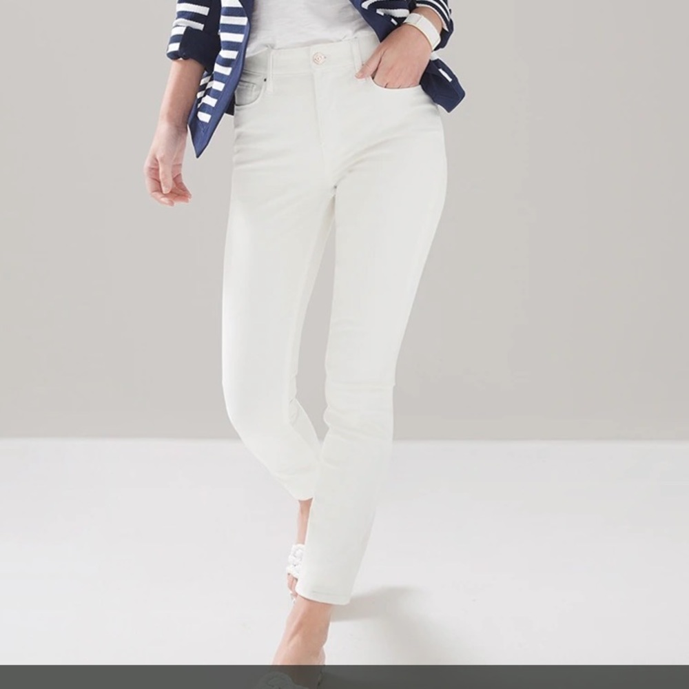WHBM Sculpt Skinny Ankle Jeans in White - Size 12L